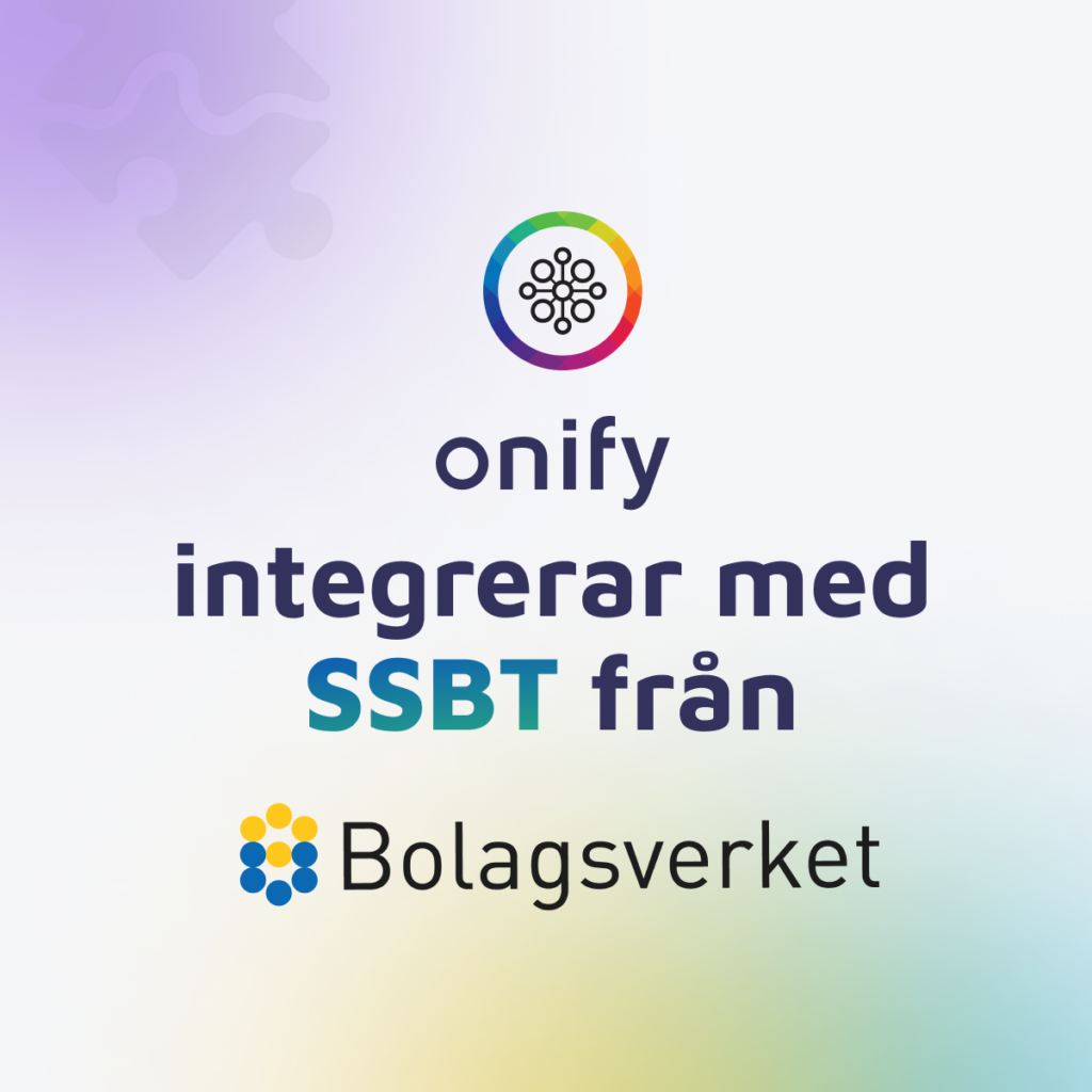 Onify Blueprint: Get SSBTGU data from Bolagsverket