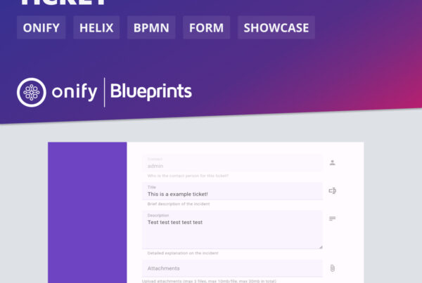 Onify Blueprint: Helix Showcase - Create ticket