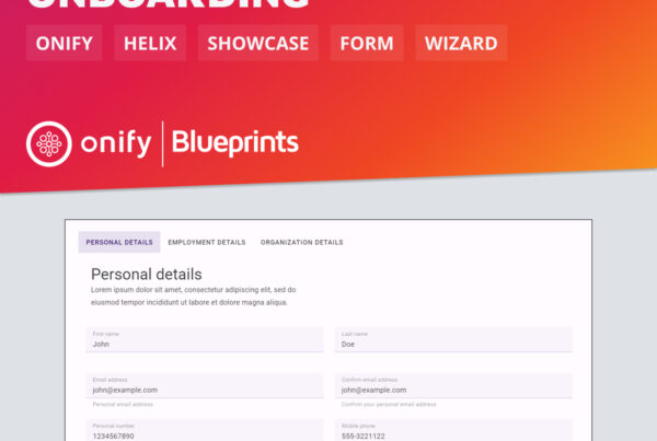 Onify Blueprint: Helix Showcase - Onboarding