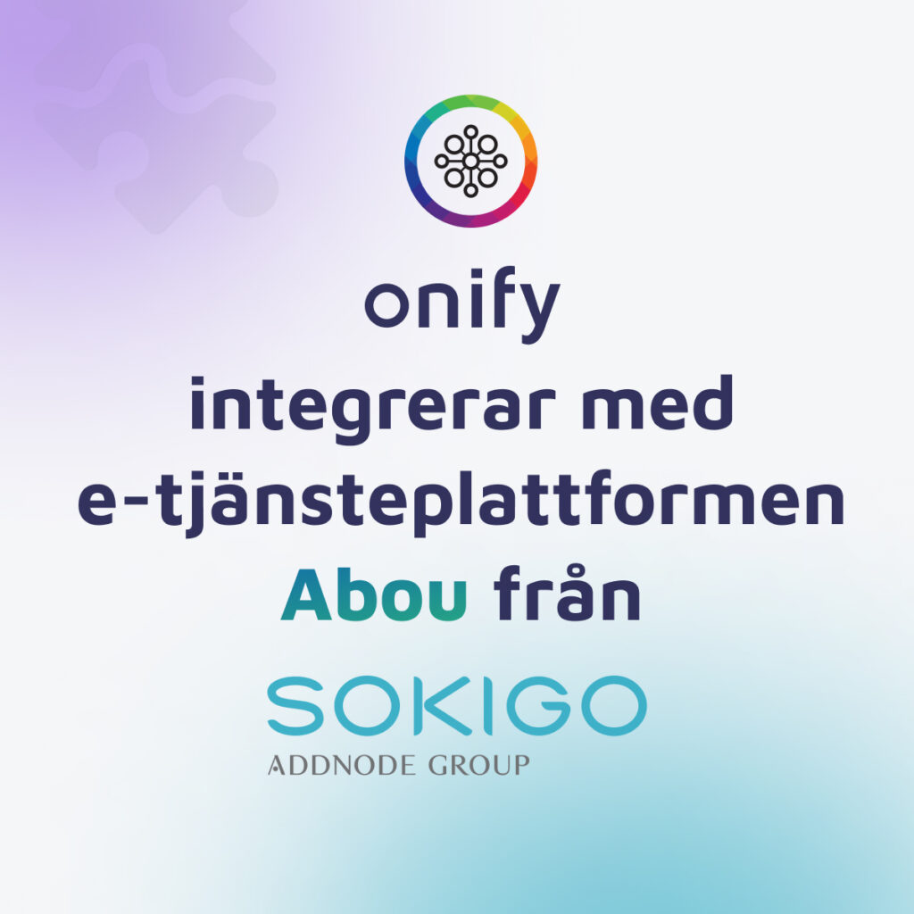 Onify integrerar med e-tjänsteplattformen Abou